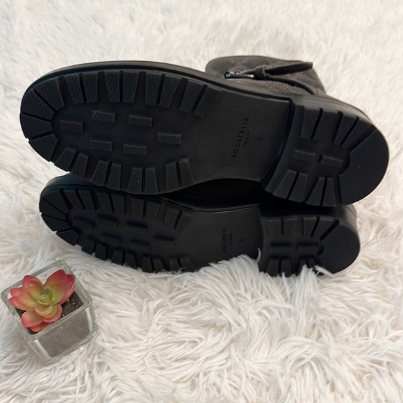 NEW $525 AQUATALIA Leva Smoke quilted waterproof boots women size 8 - Picture 6 of 8